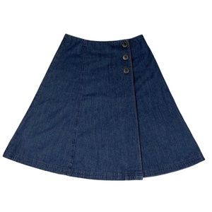 Jones New York Signature Women’s Denim Blue Knee Length Jean Skirt Size 8